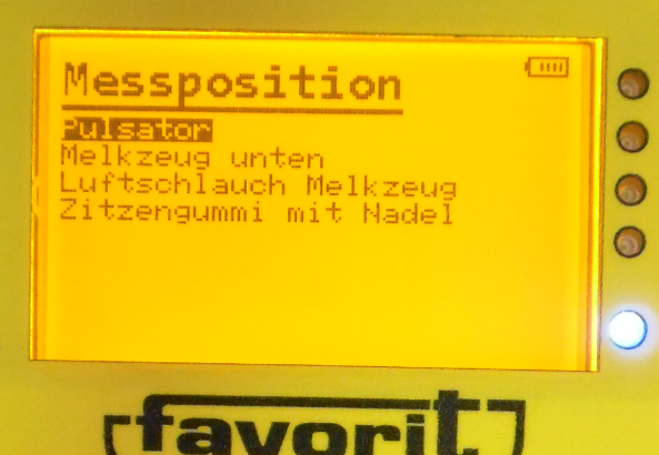 PTM Auswahl Messpunkt